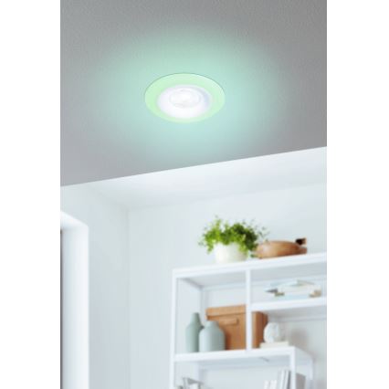 Eglo - SADA 3xLED RGBW Stmievateľné kúpeľňové podhľadové svietidlo LED/3,8W/230V 2700-6500K IP44 + diaľkové ovládanie