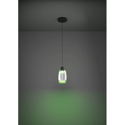 Eglo - LED RGBW Stmievateľný luster na lanku LED/3,7W/230V 2700-6500K čierna ZigBee