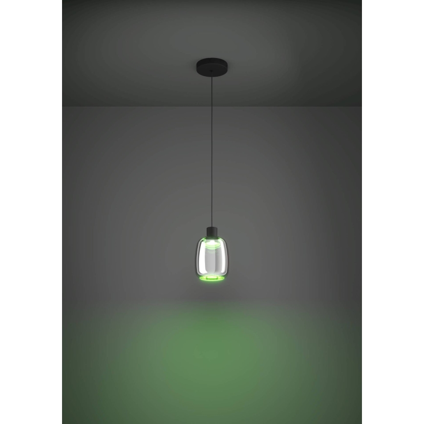 Eglo - LED RGBW Stmievateľný luster na lanku LED/3,7W/230V 2700-6500K čierna ZigBee