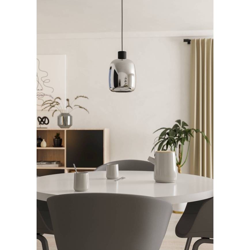 Eglo - LED RGBW Stmievateľný luster na lanku LED/3,7W/230V 2700-6500K čierna ZigBee