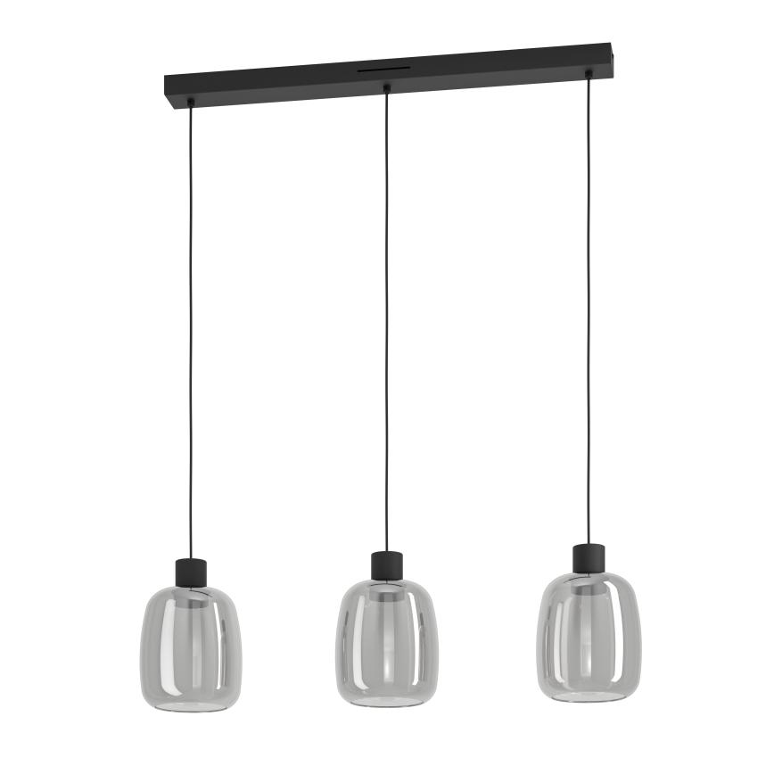 Eglo - LED RGBW Stmievateľný luster na lanku 3xLED/3,7W/230V 2700-6500K šedá