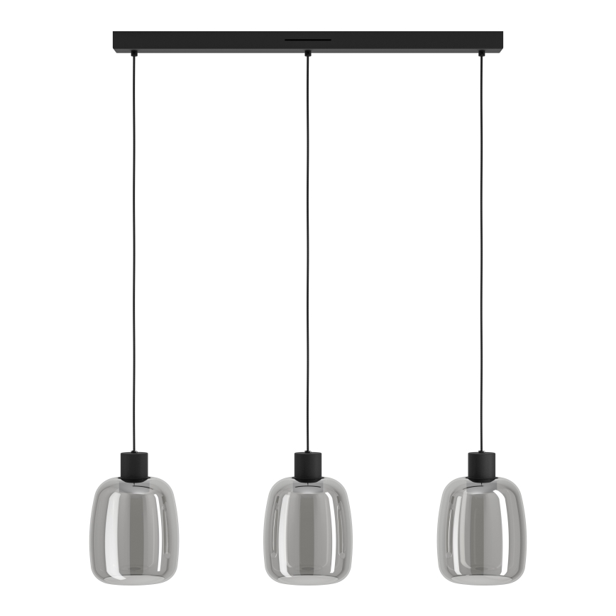 Eglo - LED RGBW Stmievateľný luster na lanku 3xLED/3,7W/230V 2700-6500K šedá