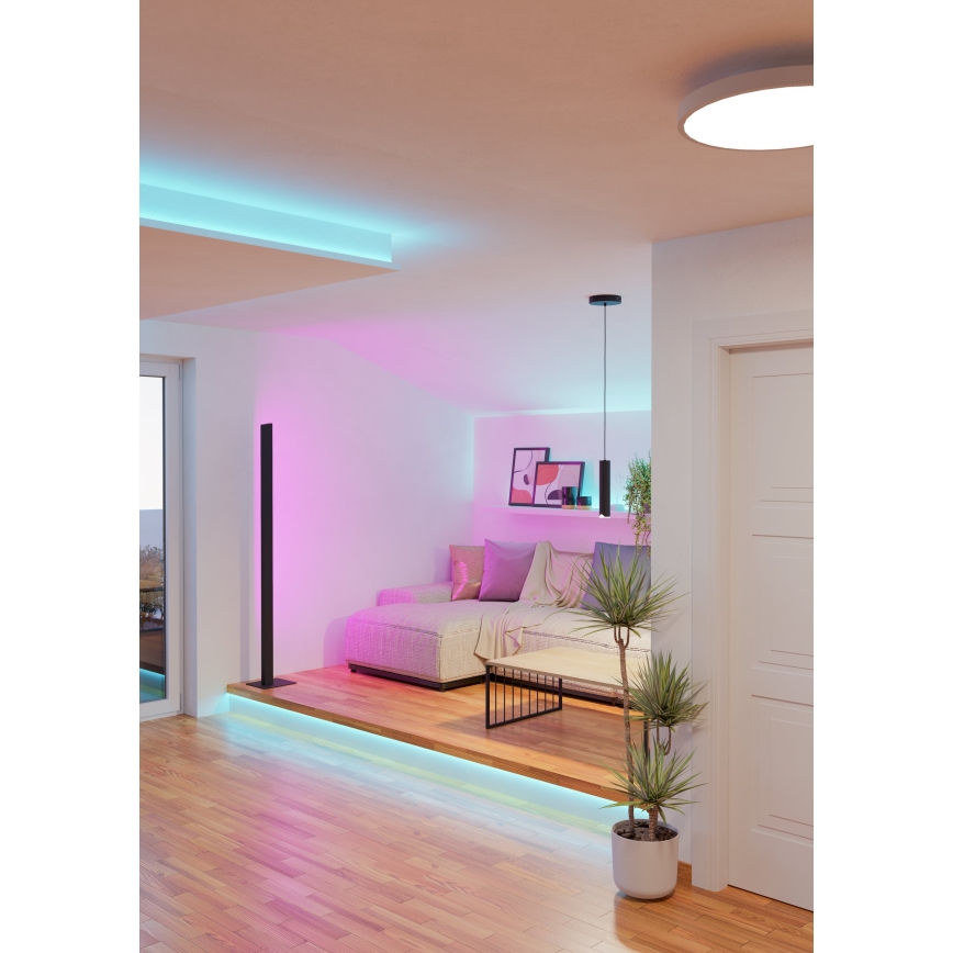 Eglo - LED RGBW Stmievateľný luster na lanku LED/3,7W/230V 2700-6500K čierna