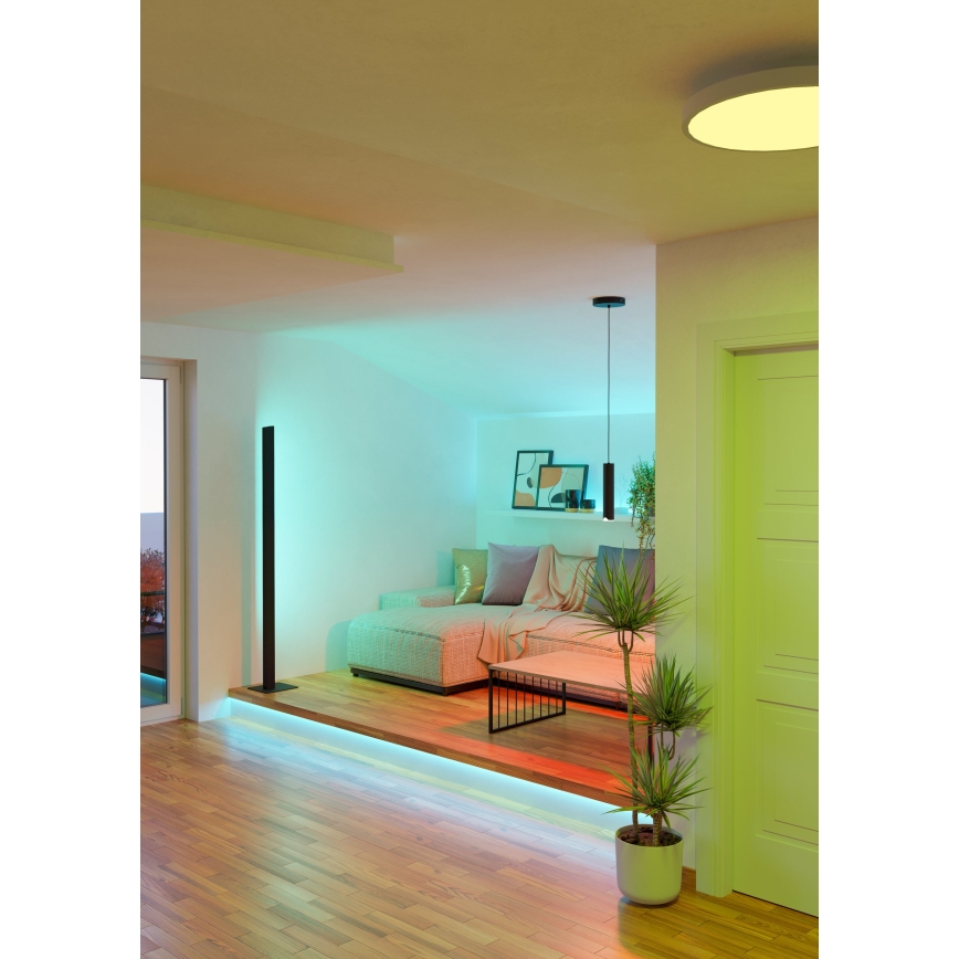 Eglo - LED RGBW Stmievateľný luster na lanku LED/3,7W/230V 2700-6500K čierna