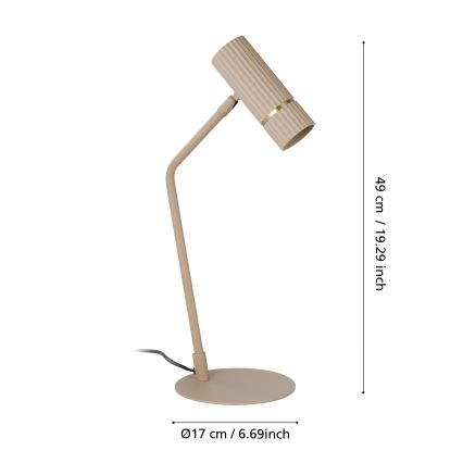 Eglo - LED Stolná lampa 1xGU10/5W/230V 3000K béžová