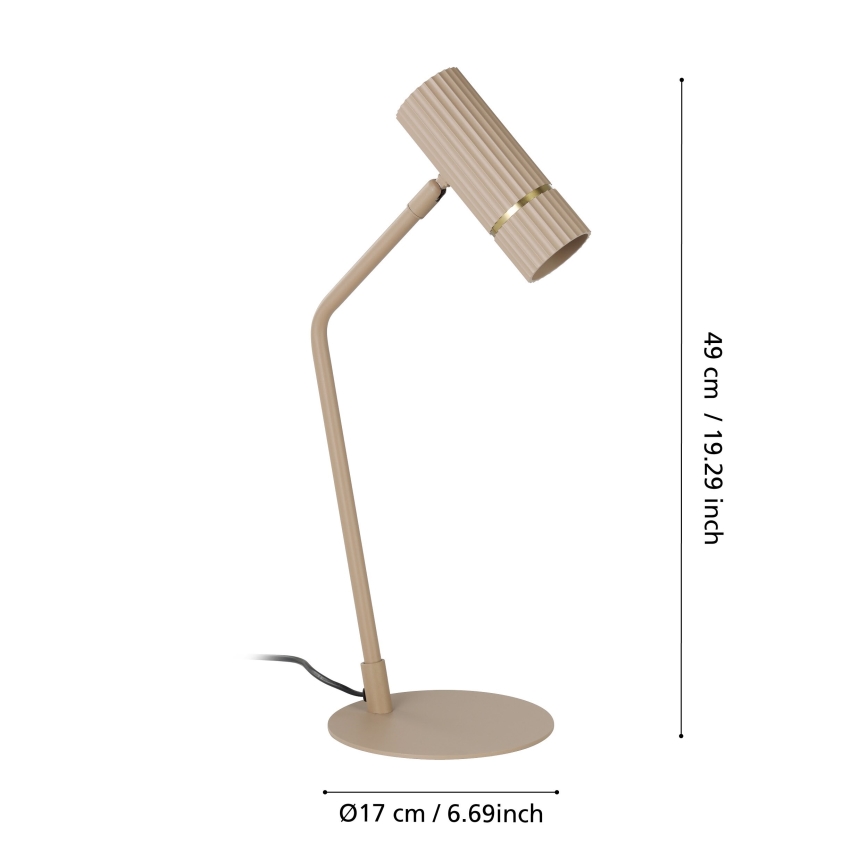 Eglo - LED Stolná lampa 1xGU10/5W/230V 3000K béžová