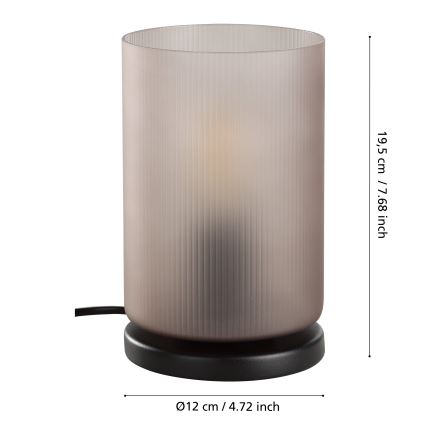 Eglo - Stolná lampa 1xE27/40W/230V šedá