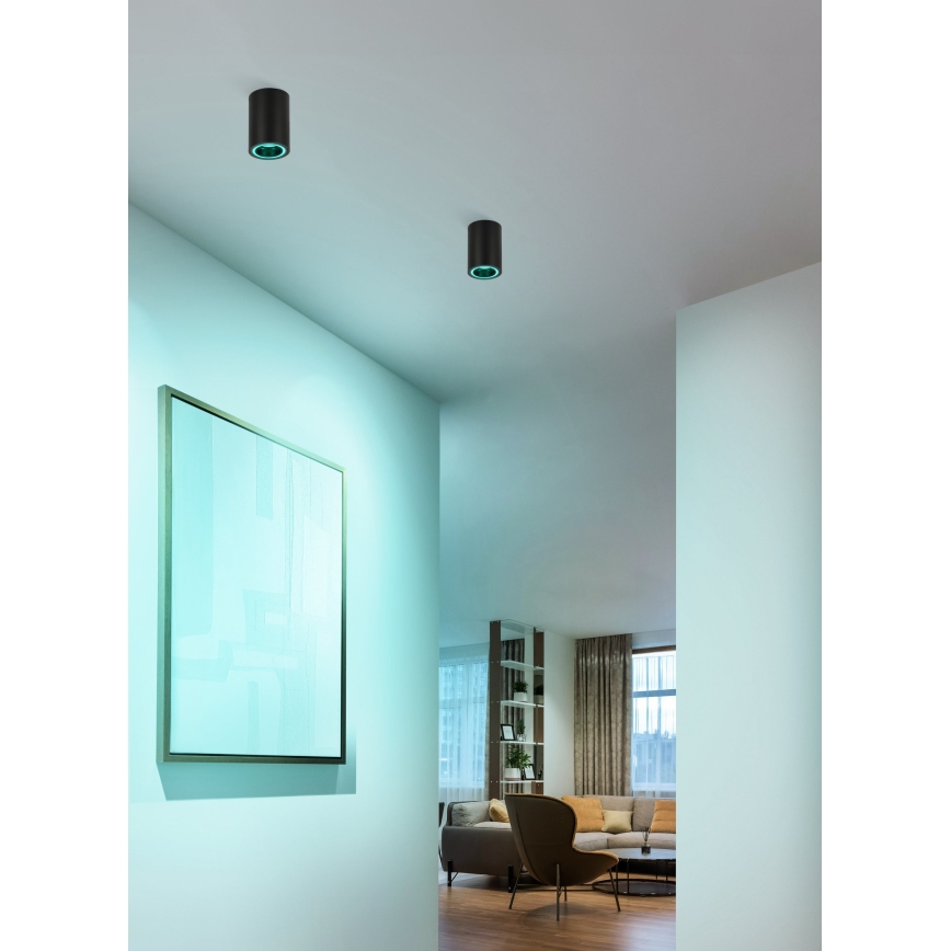 Eglo - LED RGBW Stmievateľné bodové svietidlo LED/4,9W/230V 2700-6500K čierna