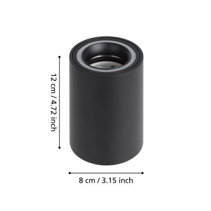 Eglo - LED RGBW Stmievateľné bodové svietidlo LED/4,9W/230V 2700-6500K čierna