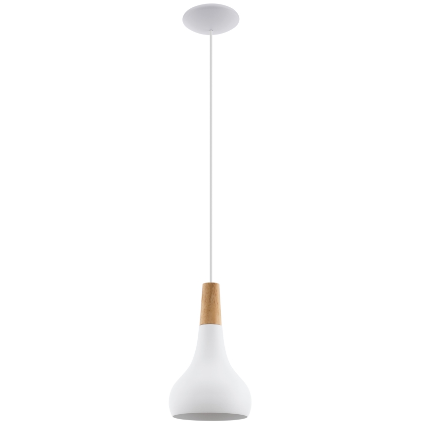 Eglo - Luster na lanku 1xE27/60W/230V pr. 18 cm biela
