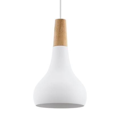 Eglo - Luster na lanku 1xE27/60W/230V pr. 18 cm biela
