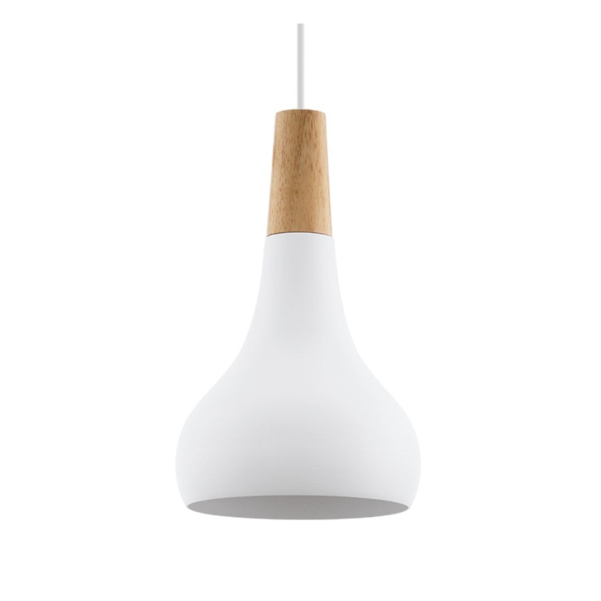 Eglo - Luster na lanku 1xE27/60W/230V pr. 18 cm biela
