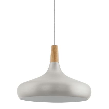 Eglo - Luster na lanku 1xE27/40W/230V pr. 40 cm strieborná - FSC certifikované