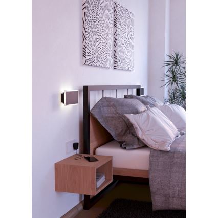 Eglo - LED Nástenné svietidlo LED/12W/230V 3000K 12x23 cm čierna
