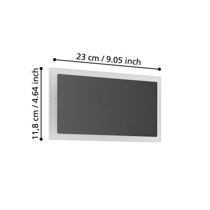 Eglo - LED Nástenné svietidlo LED/12W/230V 3000K 12x23 cm čierna