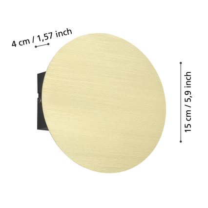 Eglo - LED Nástenné svietidlo LED/4W/230V 3000K zlatá