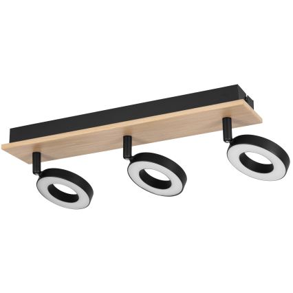 Eglo - LED bodové svietidlo 3xLED/4,2W/230V čierna/hnedá