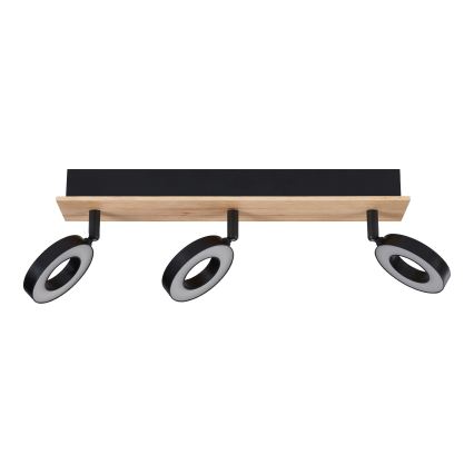 Eglo - LED bodové svietidlo 3xLED/4,2W/230V čierna/hnedá