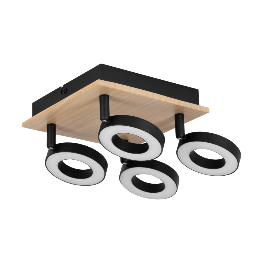 Eglo - LED bodové svietidlo 4xLED/4,2W/230V čierna/hnedá