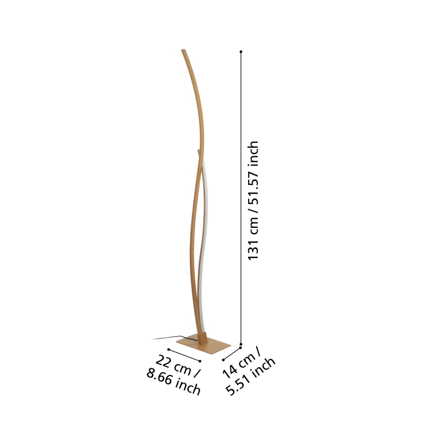 Eglo - LED Stojacia lampa LED/20W/230V 4000K béžová