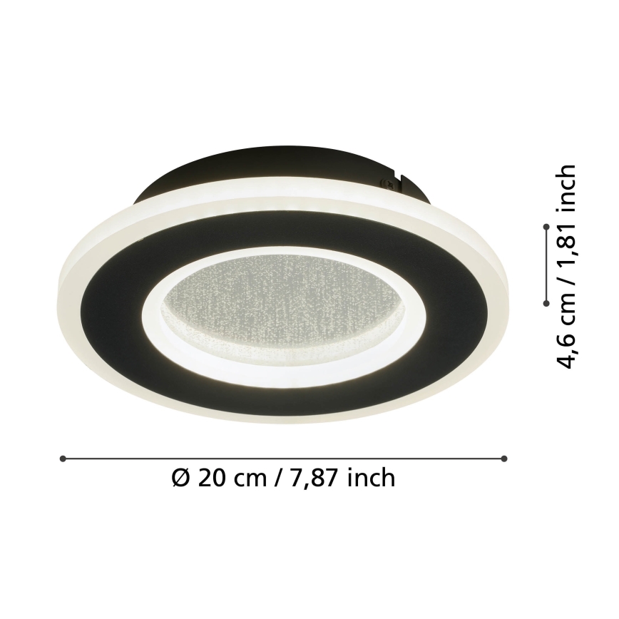 Eglo - LED Nástenné svietidlo LED/12W/230V 4000K čierna