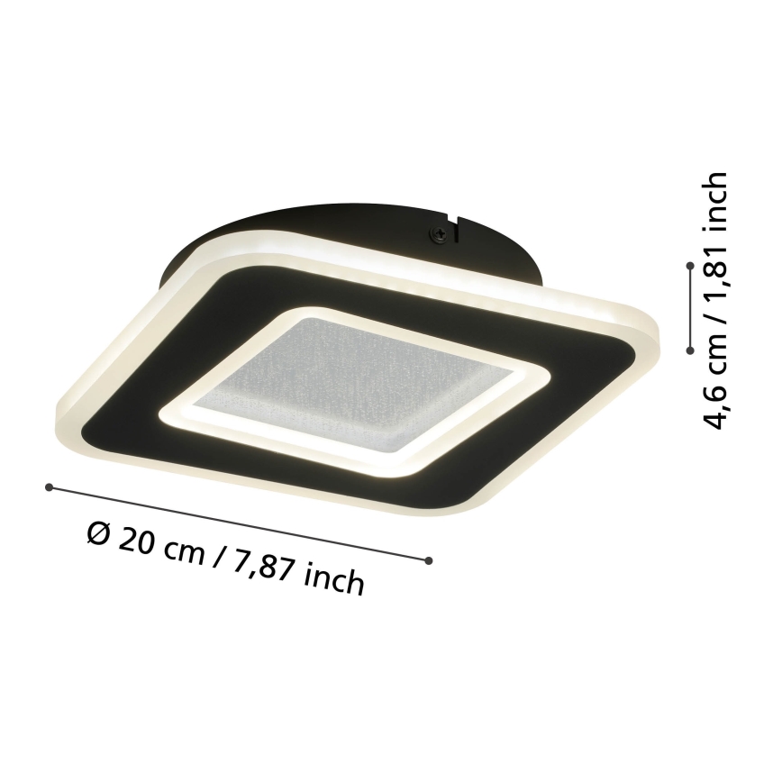 Eglo - LED Nástenné svietidlo LED/12W/230V 4000K čierna