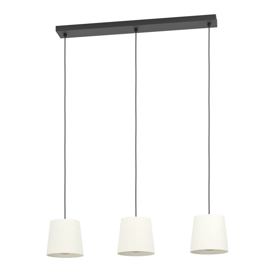 Eglo - Luster na lanku 3xE27/60W/230V biela
