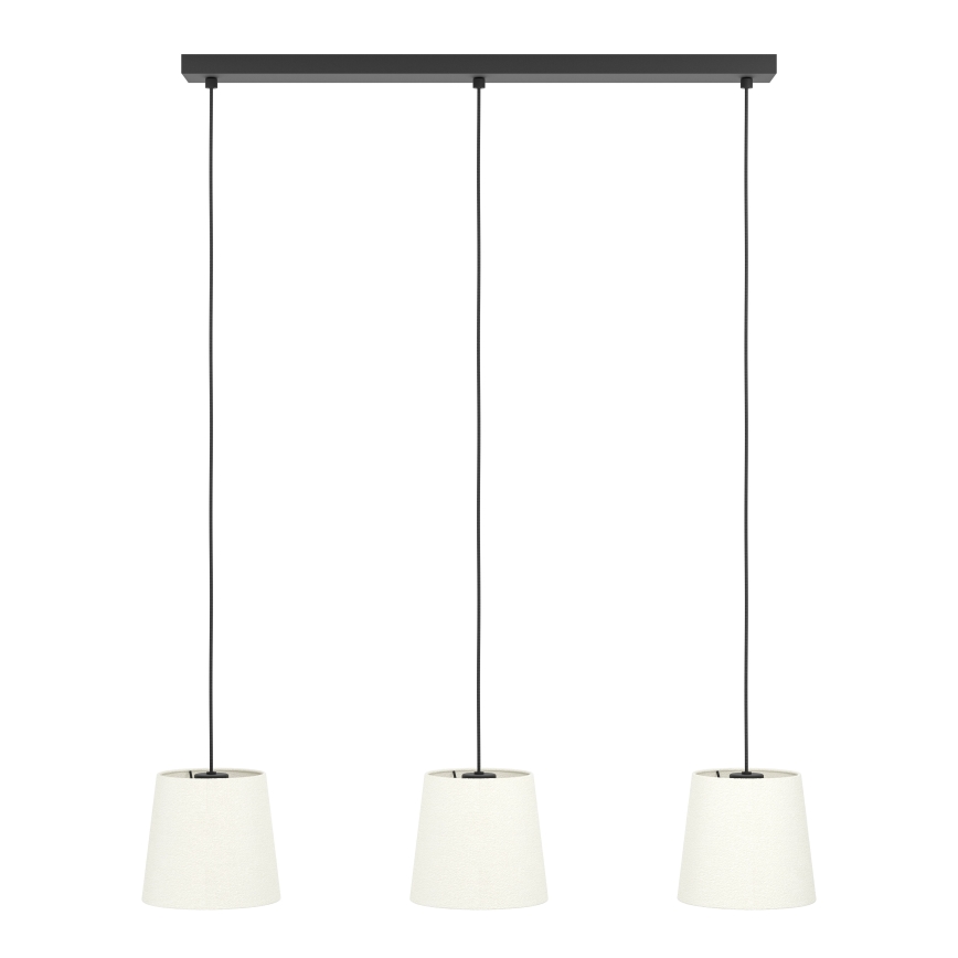 Eglo - Luster na lanku 3xE27/60W/230V biela