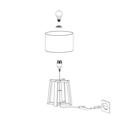 Eglo - Stolná lampa 1xE27/60W/230V - FSC certifikované