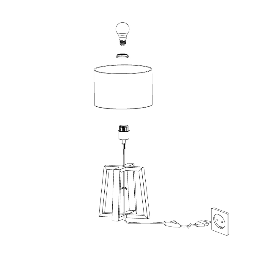 Eglo - Stolná lampa 1xE27/60W/230V - FSC certifikované