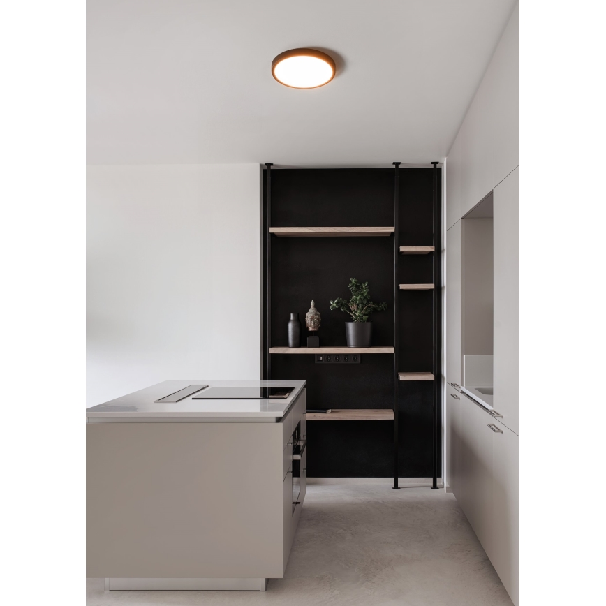 Eglo - LED Kúpeľňové stropné svietidlo LED/14,2W/230V 2700/4000/6500K pr. 27,8 cm IP44 čierna