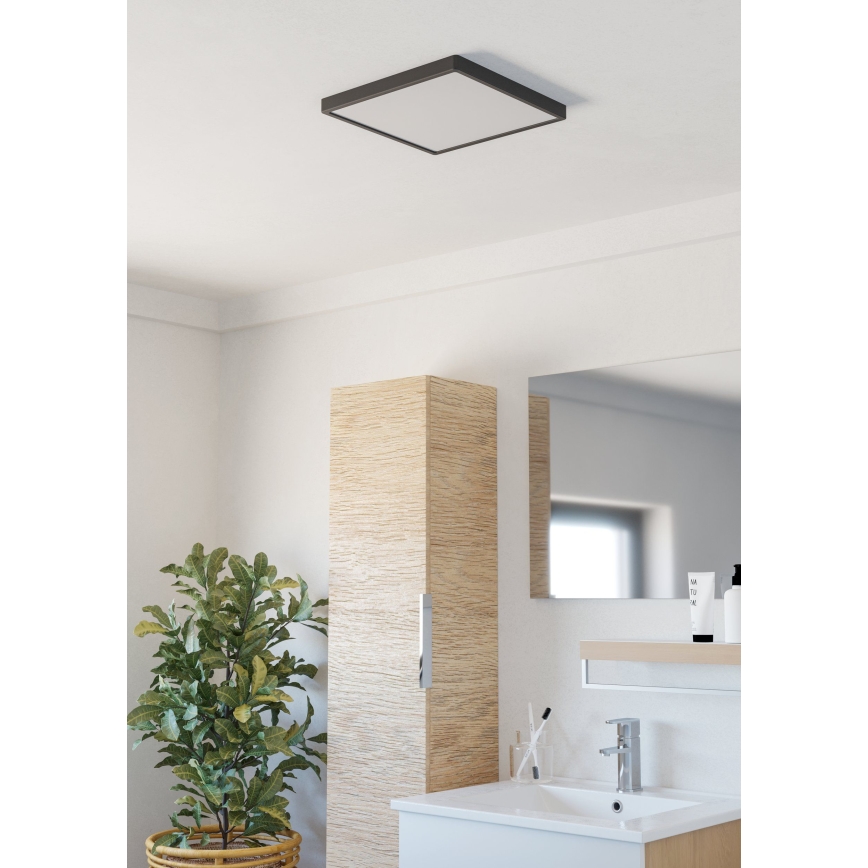 Eglo - LED Kúpeľňové stropné svietidlo LED/13W/230V 2700/4000/6500K 29x29 cm IP44 čierne