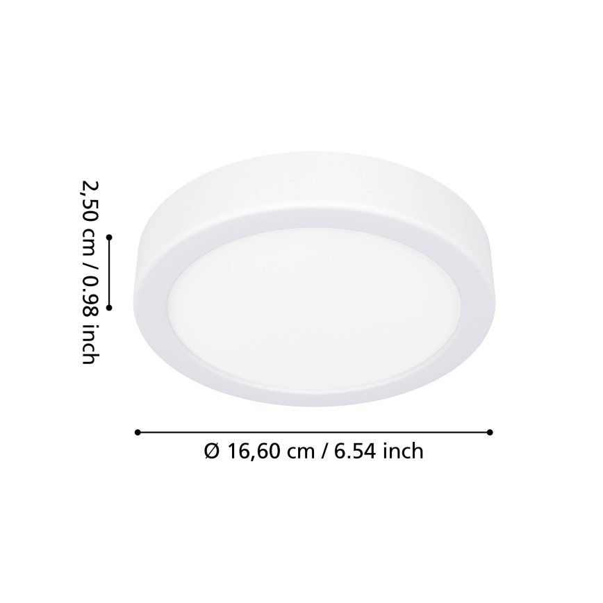 Eglo - LED kúpeľňové stropné svietidlo LED/7,5W/230V Ø 16,6 cm IP44 biele