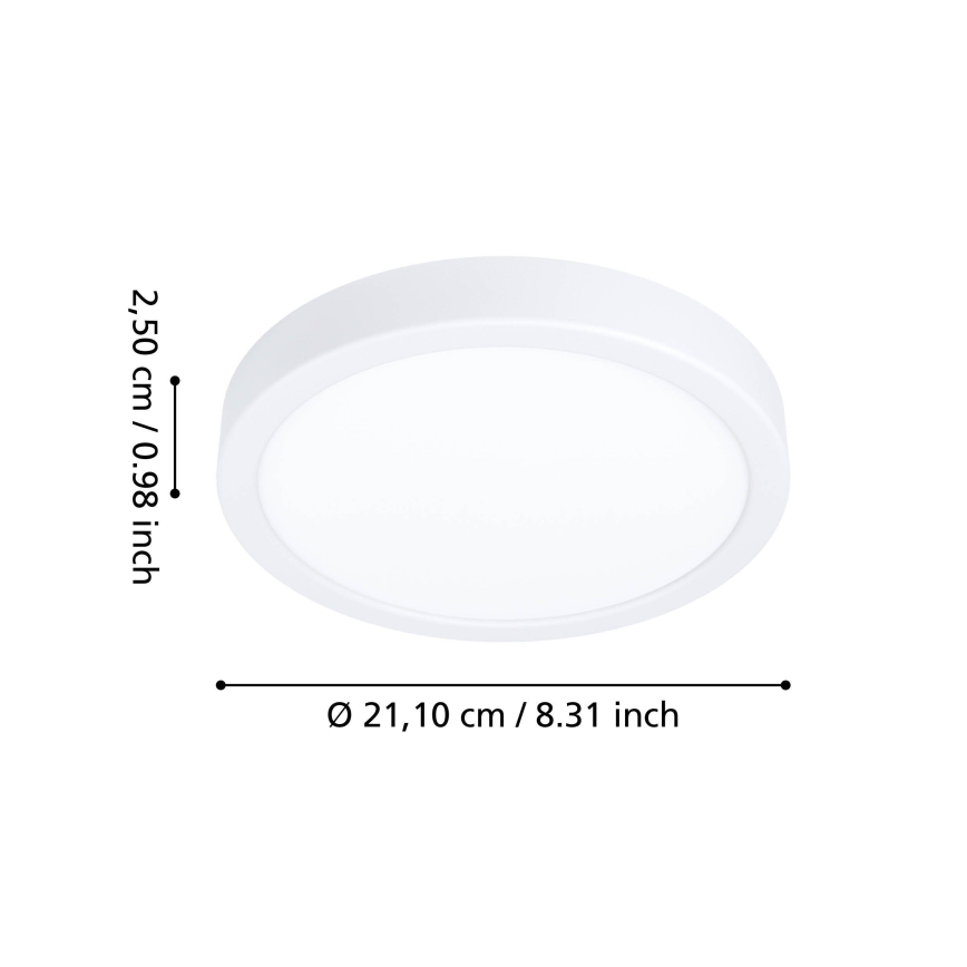 Eglo - LED kúpeľňové stropné svietidlo LED/11,5W/230V pr. 21,1 cm IP44 biela