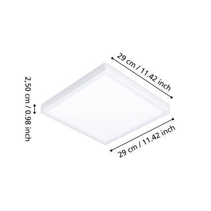 Eglo - LED Kúpeľňové stropné svietidlo LED/13W/230V 29x29 cm IP44 biela