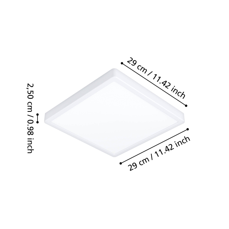 Eglo - LED Kúpeľňové stropné svietidlo LED/13W/230V 29x29 cm IP44 biela