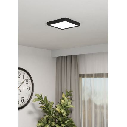Eglo - LED RGBW stmievateľné kúpeľňové stropné svietidlo LED/10,5W/230V 2700-6500K 22x22 cm IP44 čierna