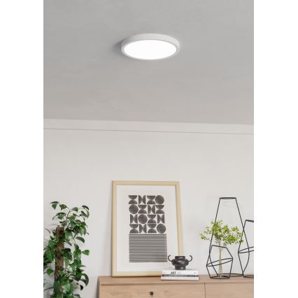 Eglo - LED RGBW Stmievateľné kúpeľňové stropné svietidlo LED/14,3W/230V 2700-6500K priemer 27,8 cm IP44 biela