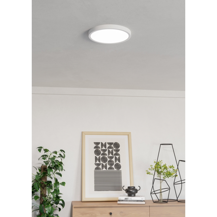 Eglo - LED RGBW Stmievateľné kúpeľňové stropné svietidlo LED/14,3W/230V 2700-6500K priemer 27,8 cm IP44 biela