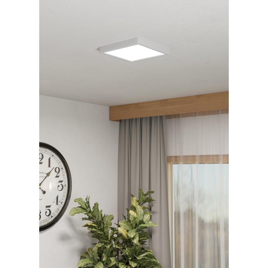 Eglo - LED RGBW stmievateľné kúpeľňové stropné svietidlo LED/10,5W/230V 2700-6500K 22x22 cm IP44 biela
