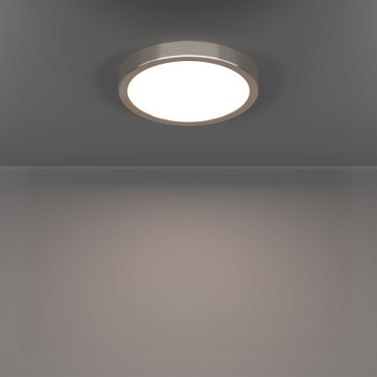 Eglo - LED RGBW stmievateľné kúpeľňové stropné svietidlo LED/11,2W/230V 2700–6500 K priemer 21,1 cm IP44 matný chróm