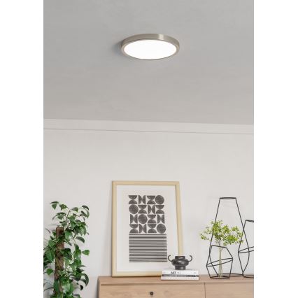Eglo - LED RGBW stmievateľné kúpeľňové stropné svietidlo LED/14,3W/230V 2700-6500K pr. 27,8 cm IP44 matný chróm