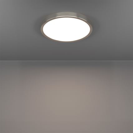 Eglo - LED RGBW stmievateľné kúpeľňové stropné svietidlo LED/14,3W/230V 2700-6500K pr. 27,8 cm IP44 matný chróm
