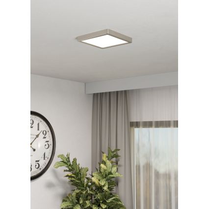 Eglo - LED RGBW stmievateľné kúpeľňové stropné svietidlo LED/10,5W/230V 2700-6500K 22x22 cm IP44 matný chróm