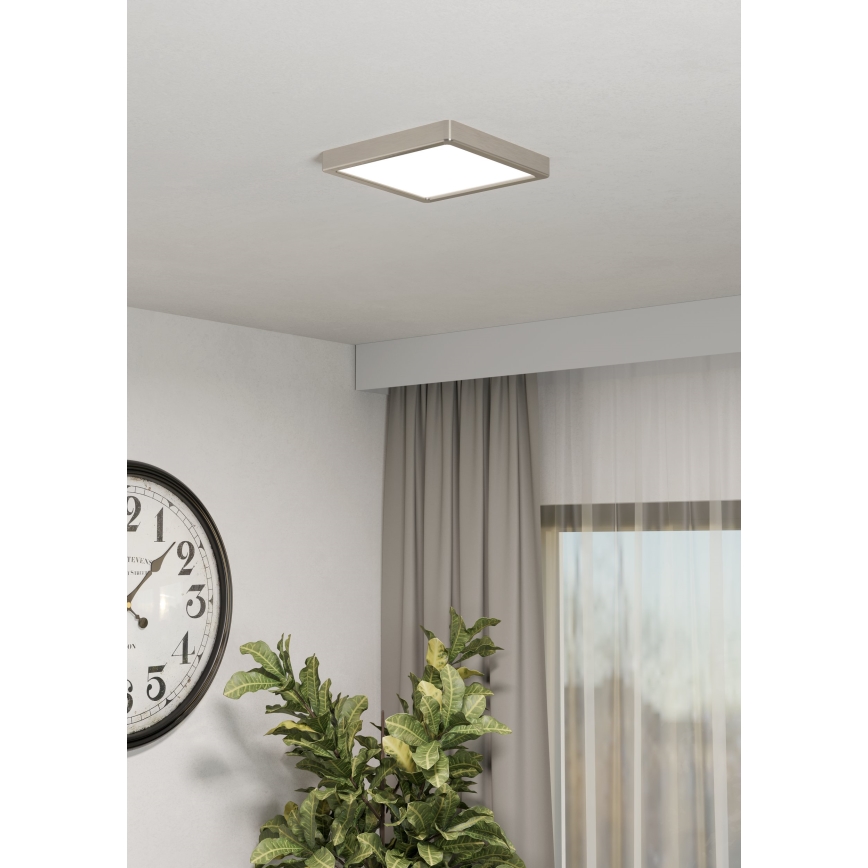 Eglo - LED RGBW stmievateľné kúpeľňové stropné svietidlo LED/10,5W/230V 2700-6500K 22x22 cm IP44 matný chróm