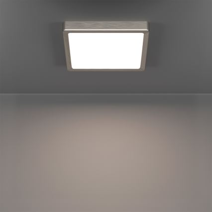 Eglo - LED RGBW stmievateľné kúpeľňové stropné svietidlo LED/10,5W/230V 2700-6500K 22x22 cm IP44 matný chróm