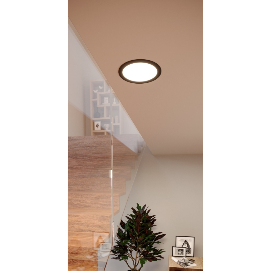 Eglo - LED Podhľadové svietidlo LED/10,5W/230V 2700/4000/6500K pr. 16,8 cm čierna