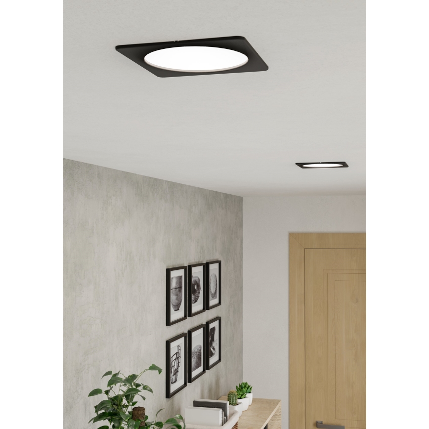 Eglo - LED zapustené svietidlo LED/10,5W/230V 2700/4000/6500K 16,6x16,6 cm čierne