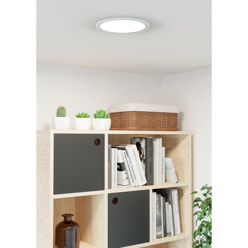 Eglo - LED zapustené stropné svietidlo LED/18,5W/230V 2700/4000/6500K Ø 21,6 cm biela