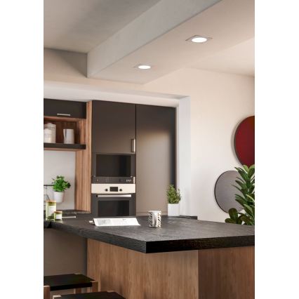 Eglo - LED zapustené stropné svietidlo 6,3W/230V 2700/4000/6500K 11,9x11,9 cm biela